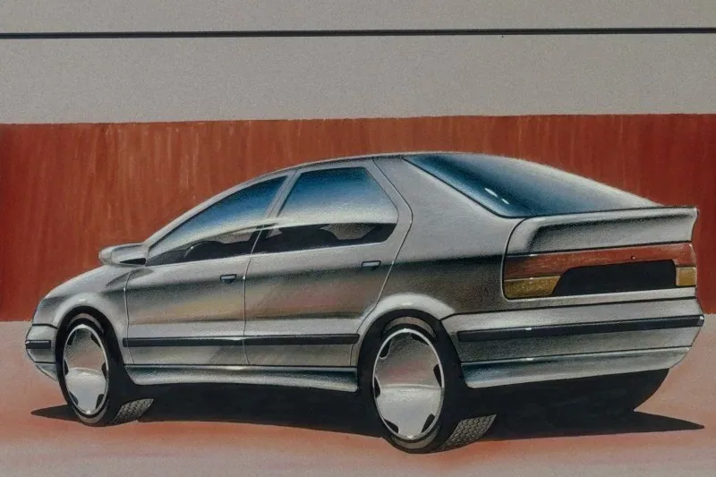 Renault 19 - jeden z pierwszych szkiców