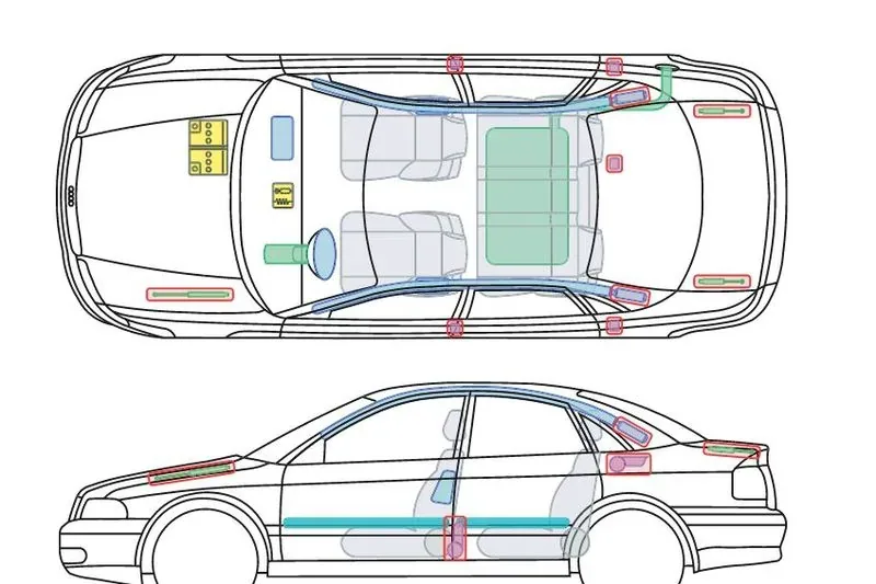 Przykładowa karta ratownicza Audi A4