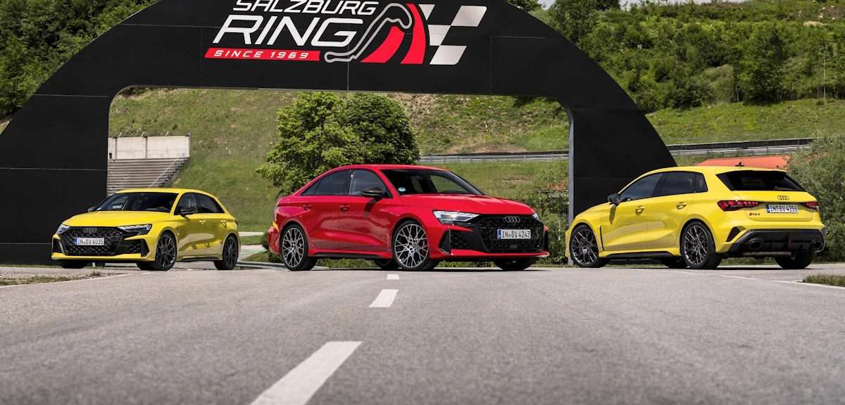 Audi RS3 z 2025 roku. To ostatni model z silnikiem pięciocylindrym